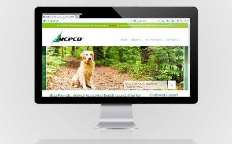 Website design fro pet bedding and litter company.